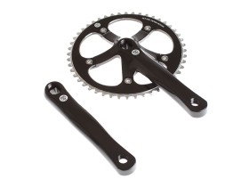 BLB Track Crankset Single Speed / Fixed Gear Polished Black Online