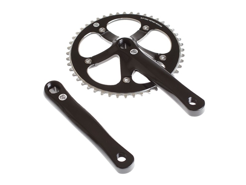 BLB Track Crankset Single Speed / Fixed Gear Polished Black Online