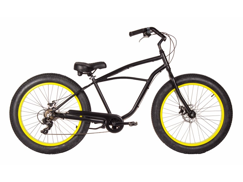 Urban Bike Cruiser Crest Spoor 26"x4" Fat Tire Disc  7-Gang Aluminium