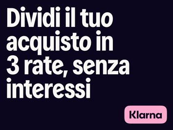 Dividi il tuo acquisto in 3 rate, senza interessi
